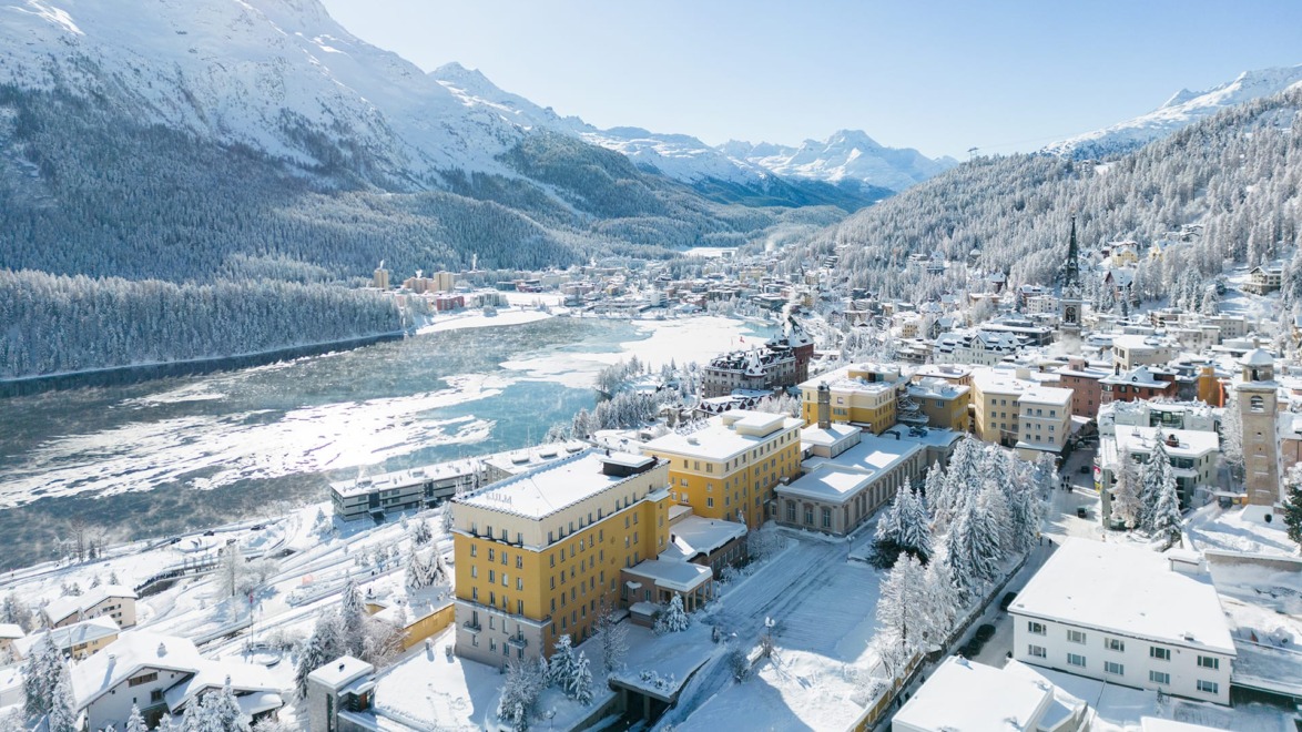 St. Moritz in snow.