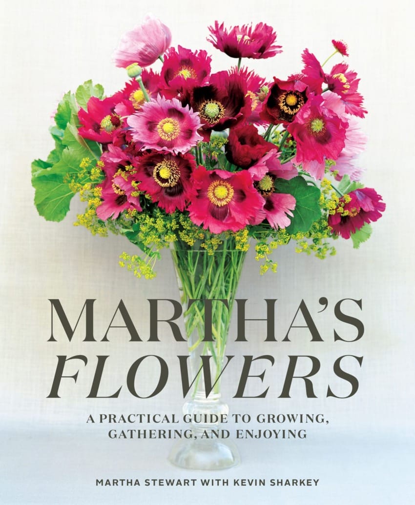Book cover featuring vibrant pink and red flowers in a vase with the title "Martha's Flowers" written below.