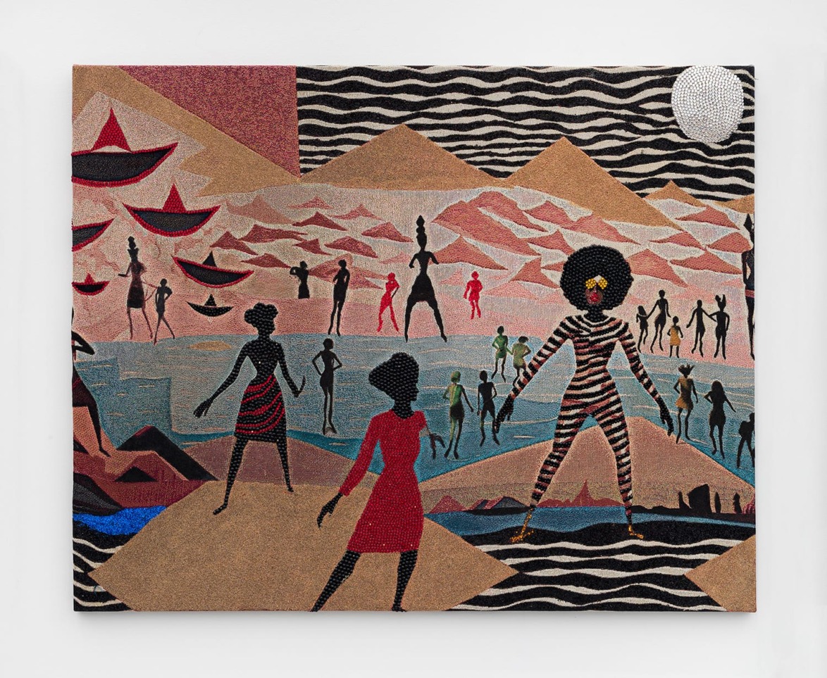 Akea Brionne's Sunny — the artist blends traditional tapestry with photography.