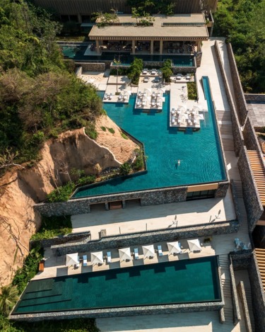 Aerial view of the Four Seasons Resort Tamarindo, México.