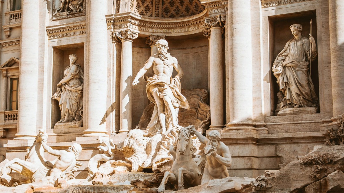 Trevi Fountain in Rome.