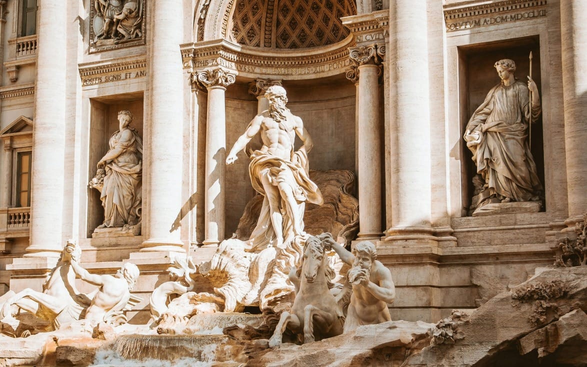 Trevi Fountain in Rome.