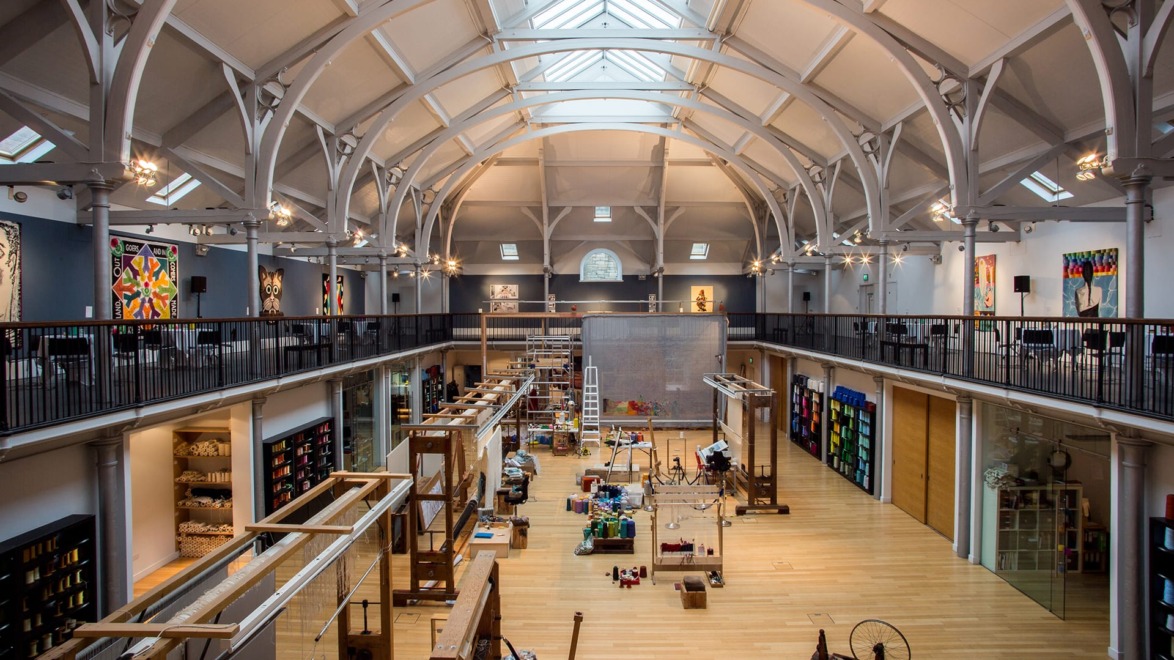 Dovecot Studio weaving floor