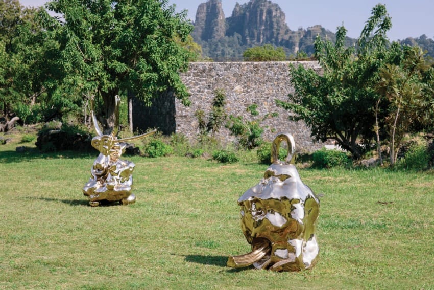 Alma Allen's Not Yet Titled (2022), installed at his Tepoztián studio near Mexico City.