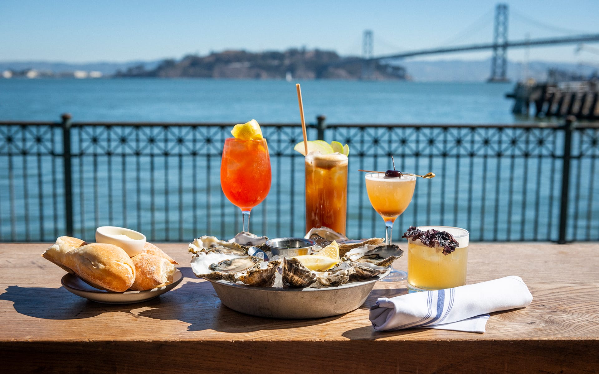 cocktails and oysters at Hog Island Oyster Co.