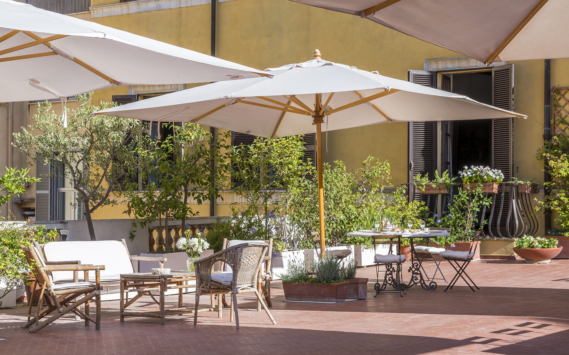 The terrace at Palazzo Berardi.