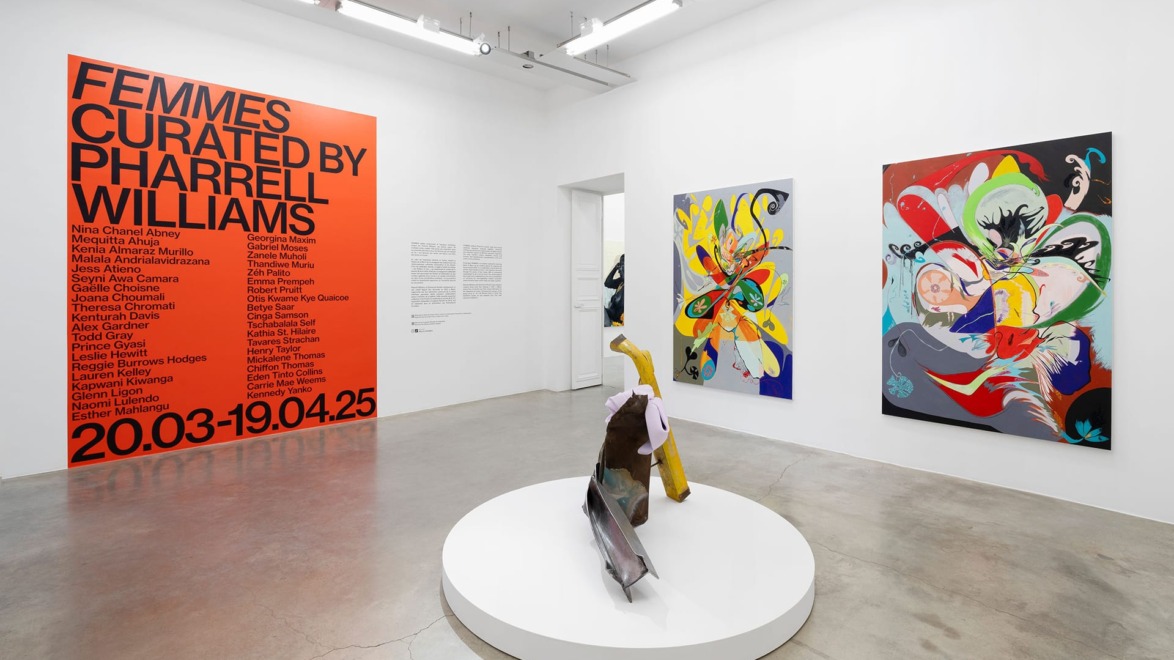 Views of the exhibition ”FEMMES curated by Pharrell Williams“ at Perrotin Paris, 2025.