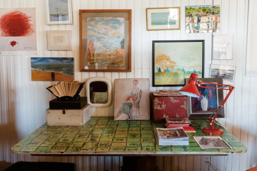 Her collection of colorful artworks allowed O'Neill to personalize the barn.