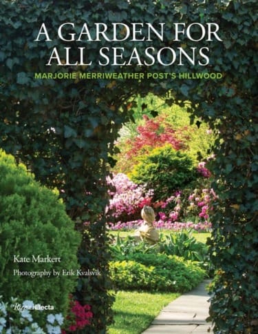 Book cover of "A Garden for All Seasons" featuring an archway with lush garden and bright flowers in the background.