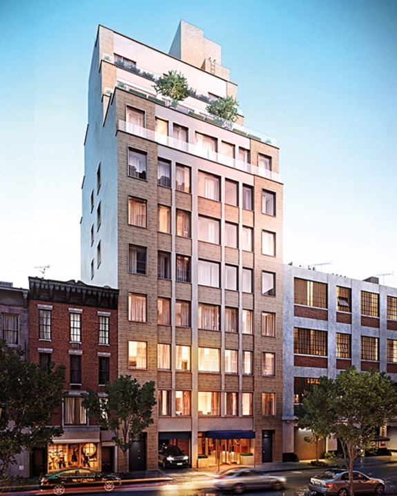 Bromley Caldari architects designed an English brick facade for the revamped building.