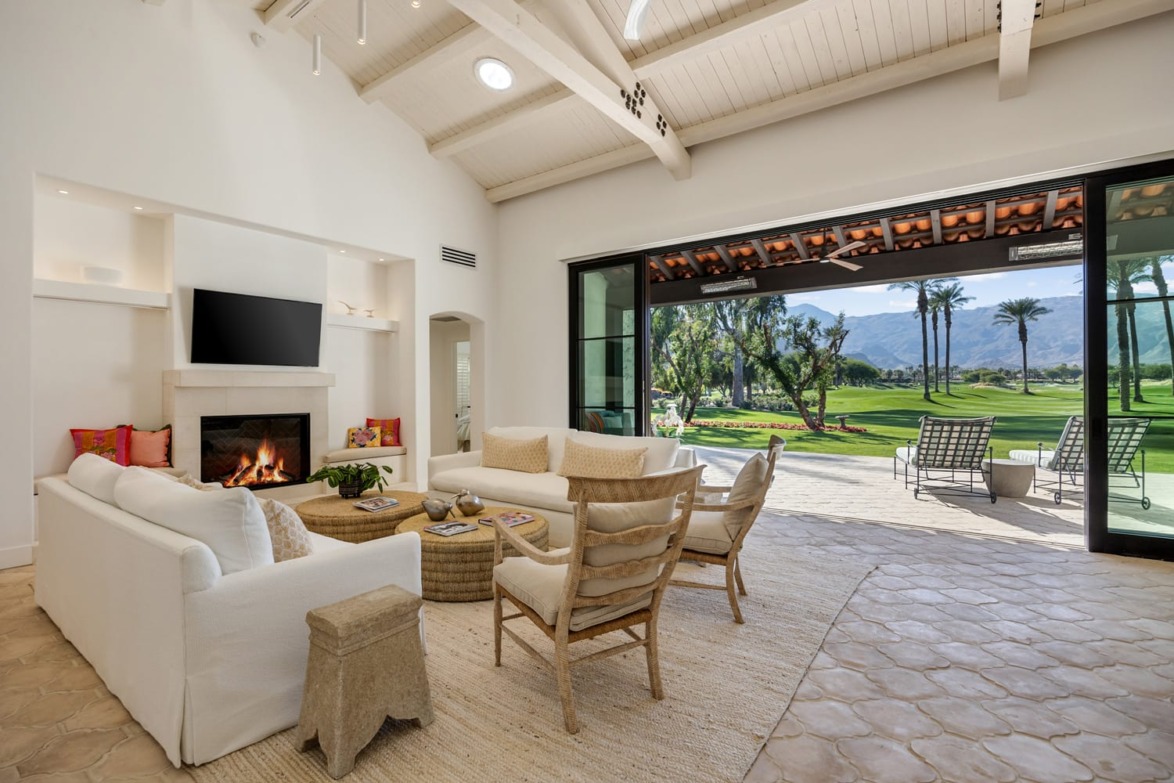 Living area at Arnold Palmer's former home.