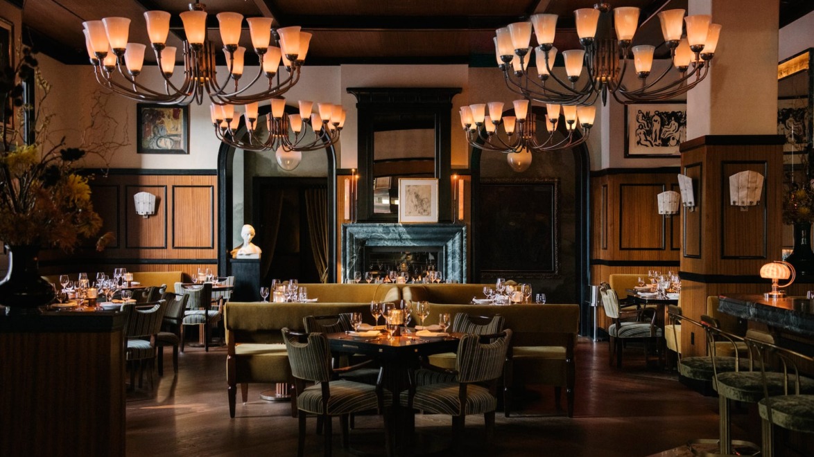 Locanda Verde’s new location at Hudson Yards designed by Roman and Williams.