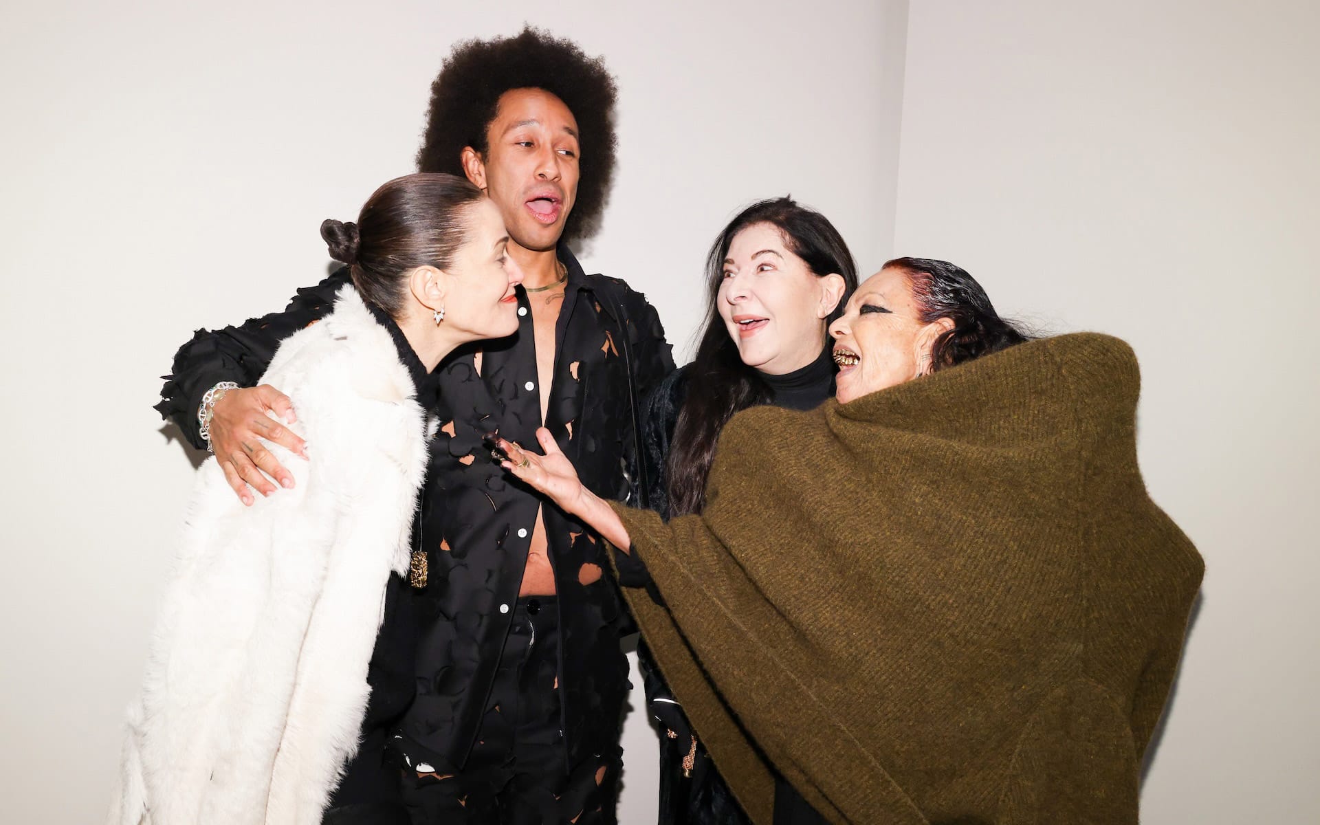 Jeanne Greenberg Rohatyn, Miles Greenberg, Marina Abramović, and Michéle Lamy.