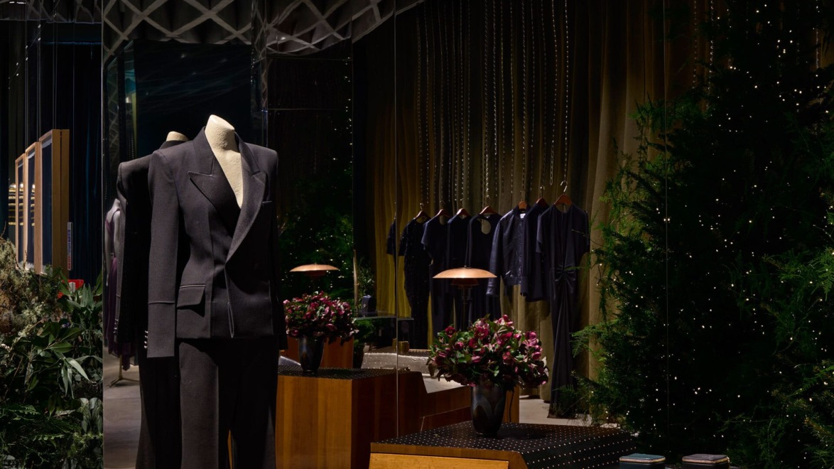 Interior of the Victoria Beckham flagship store.