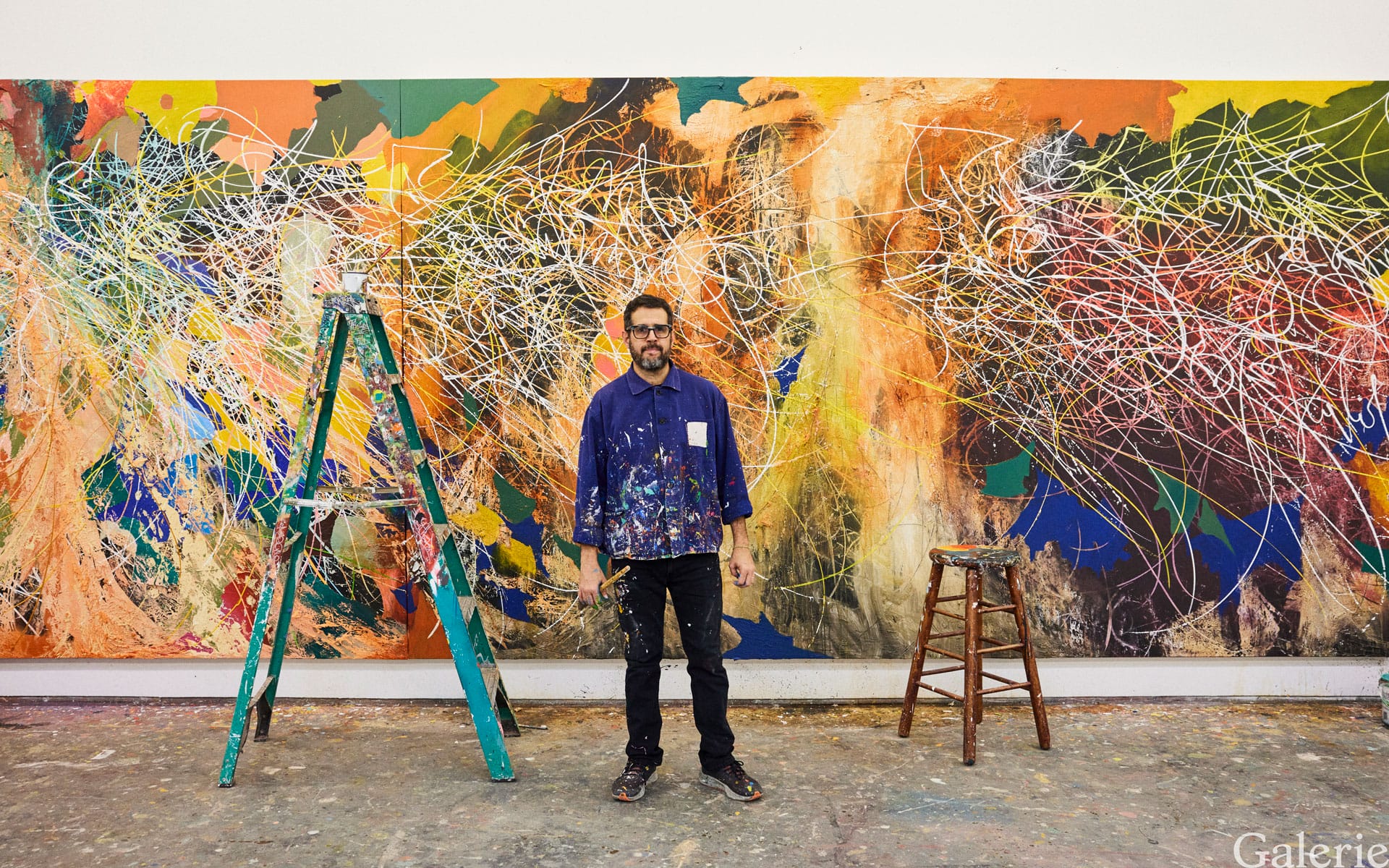 Artist José Parlá unveils a series of large-scale works to be shown in his exhibition “Homecoming,” on view at the Pérez Art Museum Miami through July 6.