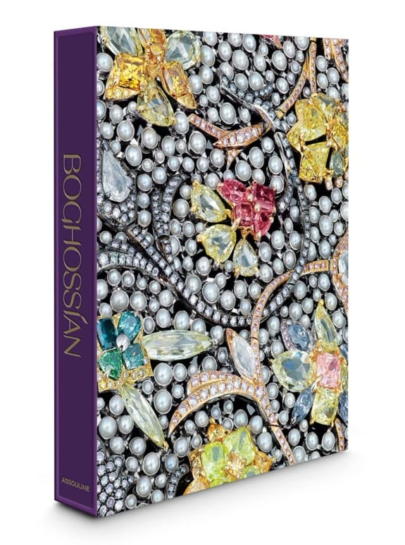 Colorful gemstone jewelry book cover with intricate, sparkling pearl and diamond pattern, titled "BOGHOSSIAN" on the spine.
