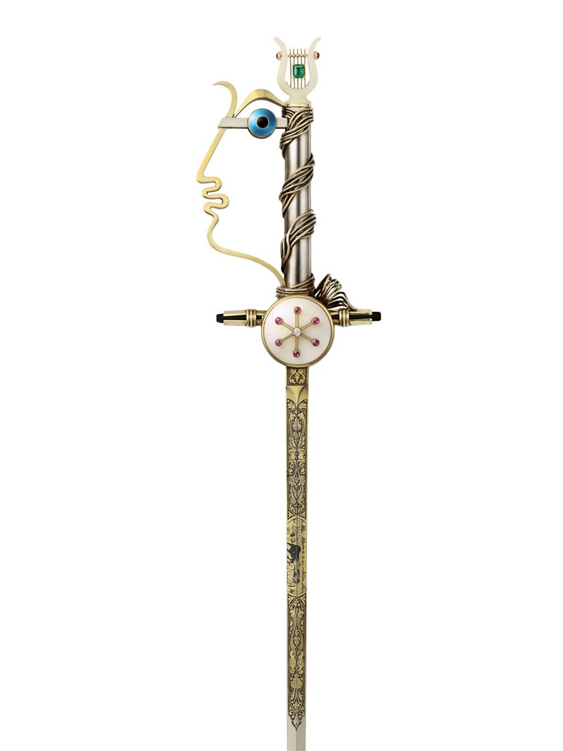 Jean Cocteau’s academician’s sword, crafted by Cartier.