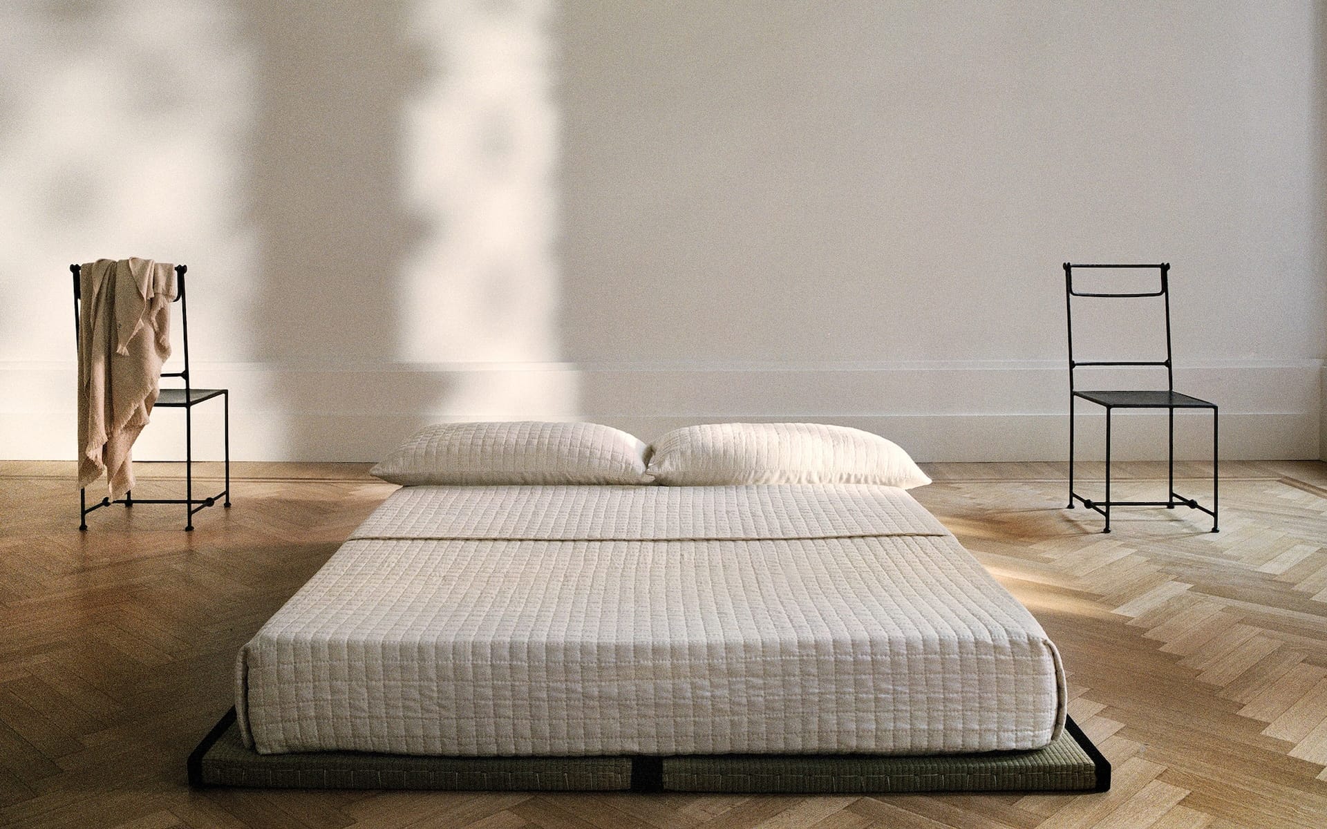 A cashmere quilted bedding set by The Row.