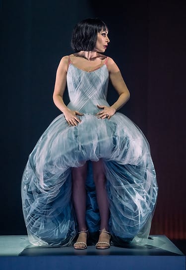 alexander mcqueen dress blue Jasmine Live Action 2019 Red Outfits Dress from Movie Aladdin 2019 –  Lydiacosplay main image 1